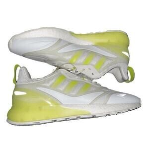 Adidas ZX 2K Boost 2.0 White Running Shoes Sneakers GZ7734 Mens Size 10.5